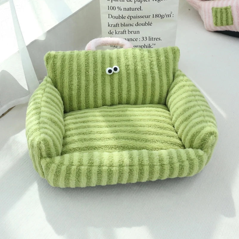 Cozy Linen Dog Bed And Kennel For Small Pets Deluxe