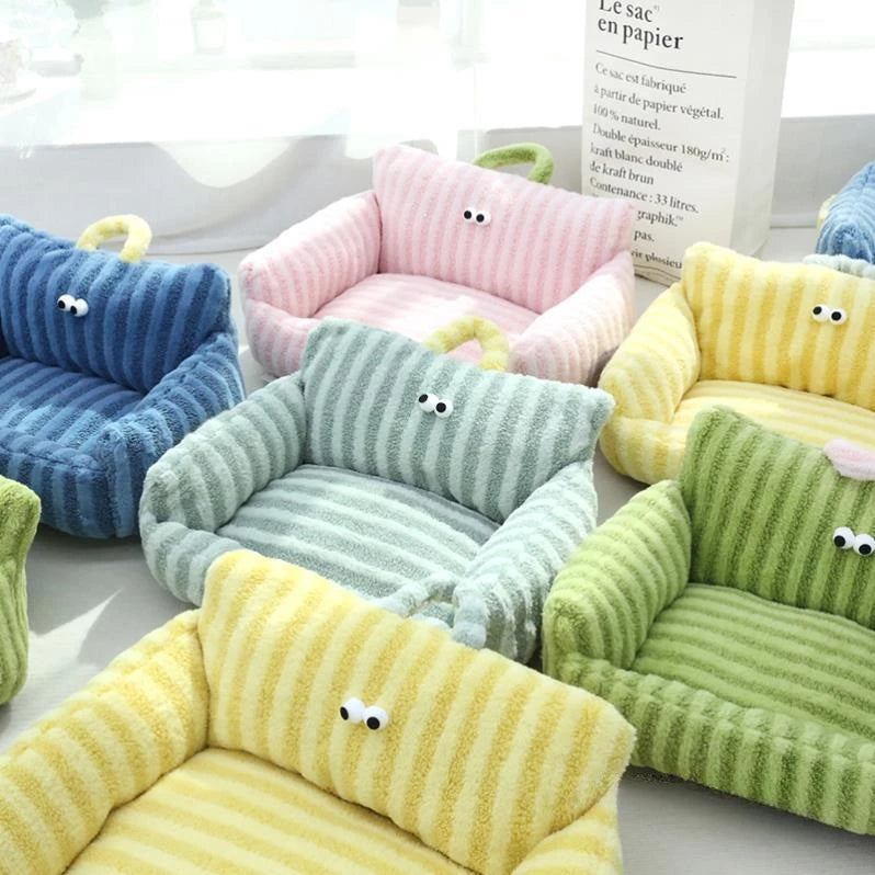 Puppy Cozy Sofa Kennel Bed For Small Dogs Winter Comfort
