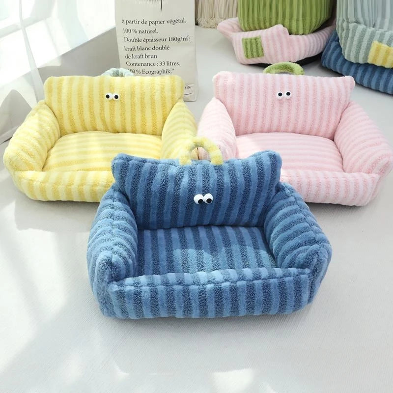 Puppy Cozy Sofa Kennel Bed For Small Dogs Winter Comfort