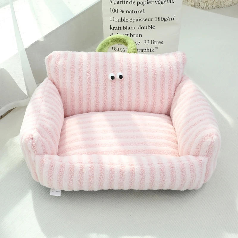 Puppy Cozy Sofa Kennel Bed For Small Dogs Winter Comfort