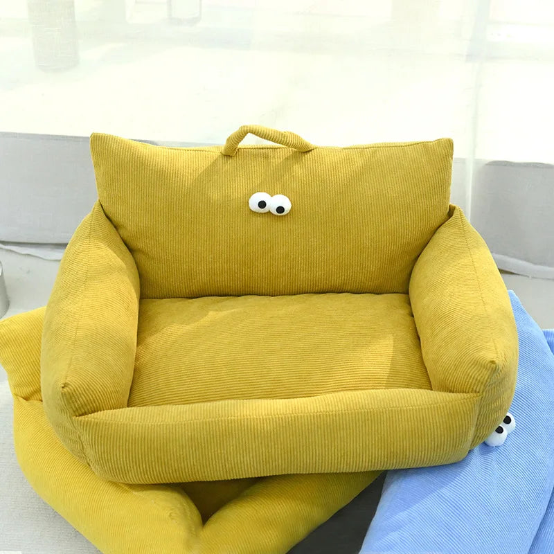 Puppy Cozy Sofa Kennel Bed For Small Dogs Winter Comfort